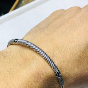 Amazigh Tuareg Sahara Sterling Silver Engraved Bracelet Handmade Jewelry