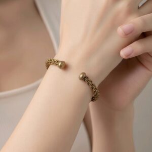 Amazigh Berber Handmade Copper Bracelet with Traditional Engravings
