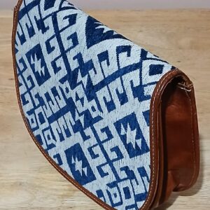 Amazigh Tunisia Brown Leather Handbag with Traditional Motifs Bag
