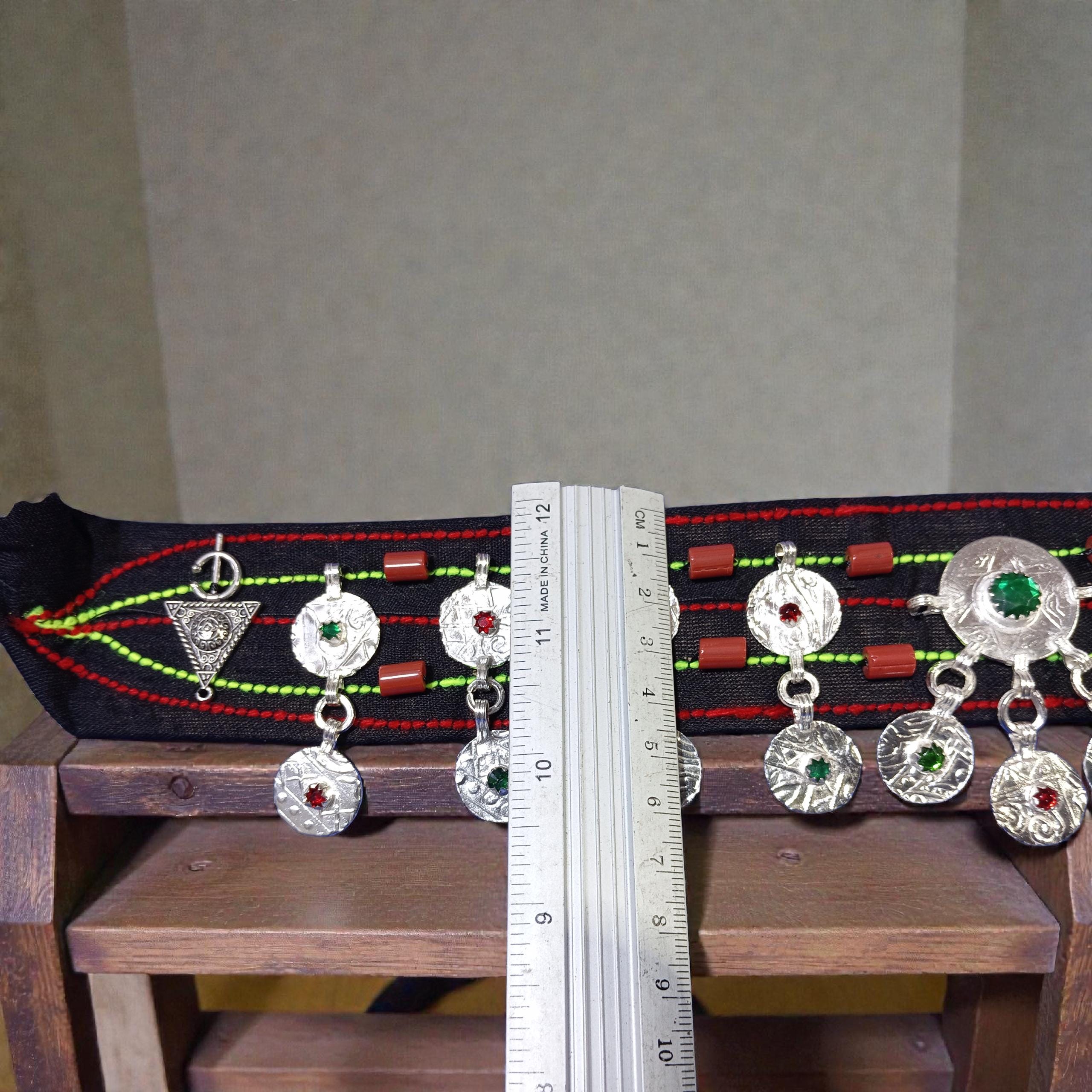 Amazigh Berber Handmade Headband with Silver Tone Hair Jewelry