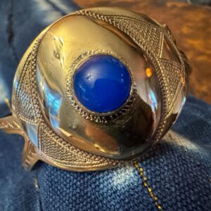 Amazigh Tuareg Stunning Blue Agate Cuff Bracelet One SIZE