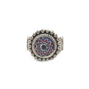 Antique Amazigh Berber Chevron Bead Silver Ring Size 7