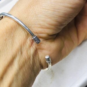 Amazigh Tuareg Sahara Sterling Silver Engraved Bracelet Handmade Jewelry