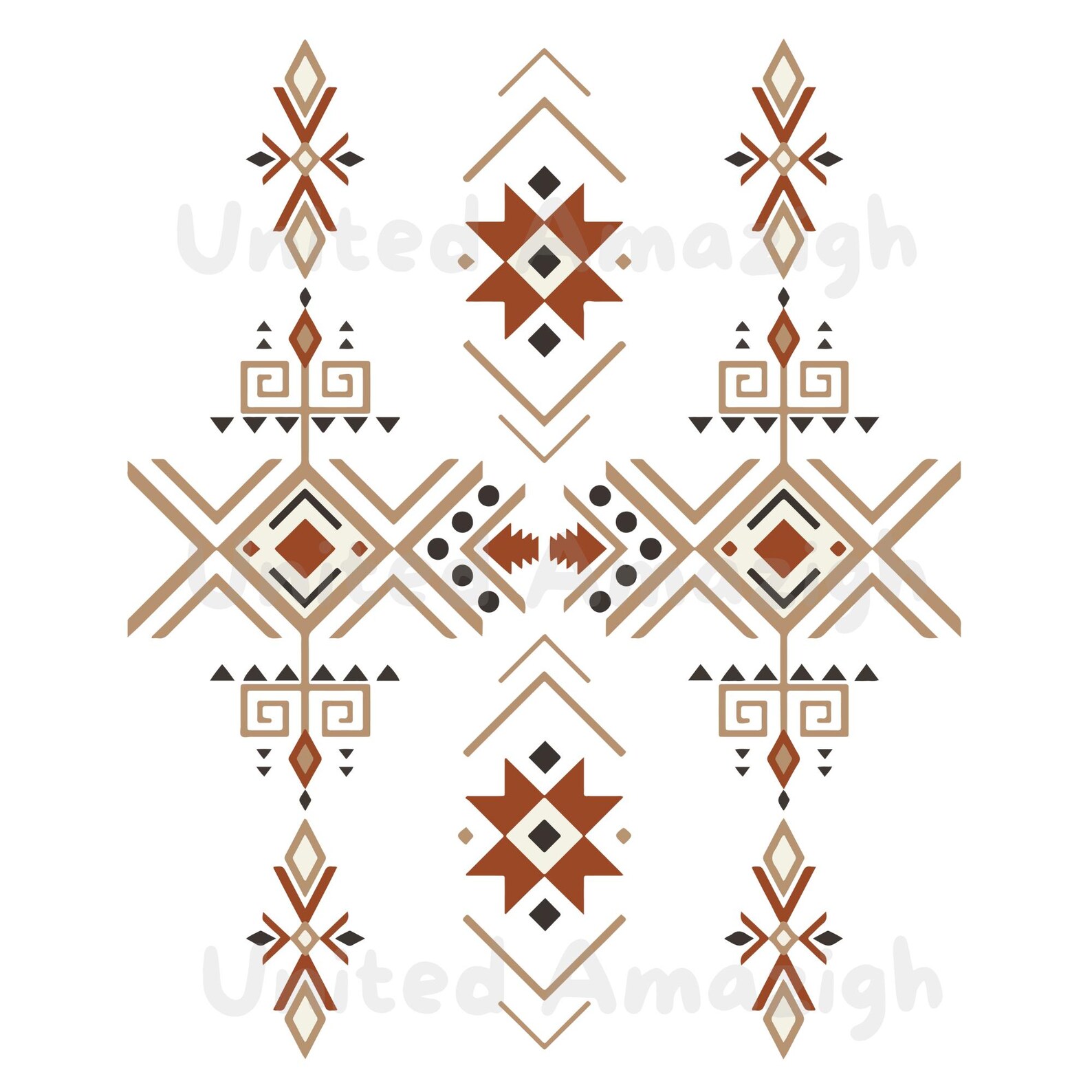 Amazigh Berber Kabyle Woman Illustration Wall Art Poster Print