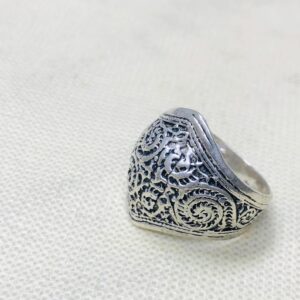 Amazigh Berber Tuareg Silver Tribal Engraved Adjustable Ring