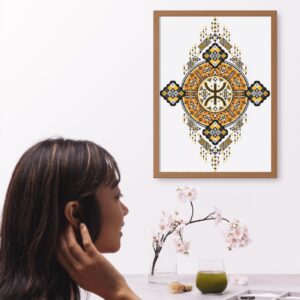 Amazigh Geometric Printable Download Berber Symbol Mandala Art
