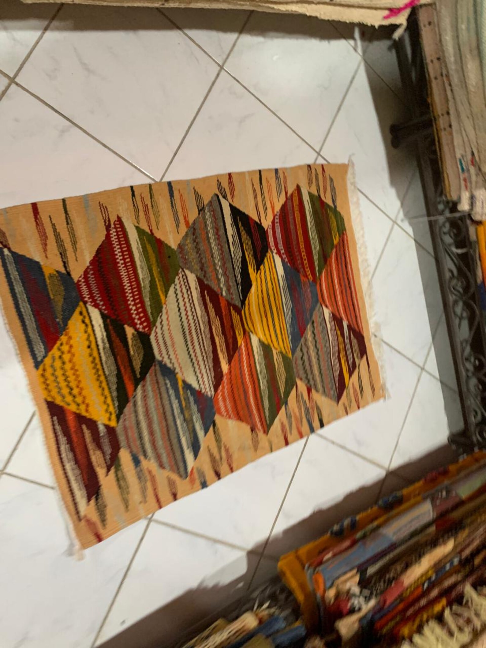 Amazigh Akhnif Berber Wool Accent Rug for Home Decor