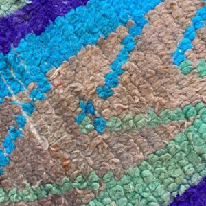 Hand-Knotted Azilal Berber Wool Rug with Tribal Symbol Sampler