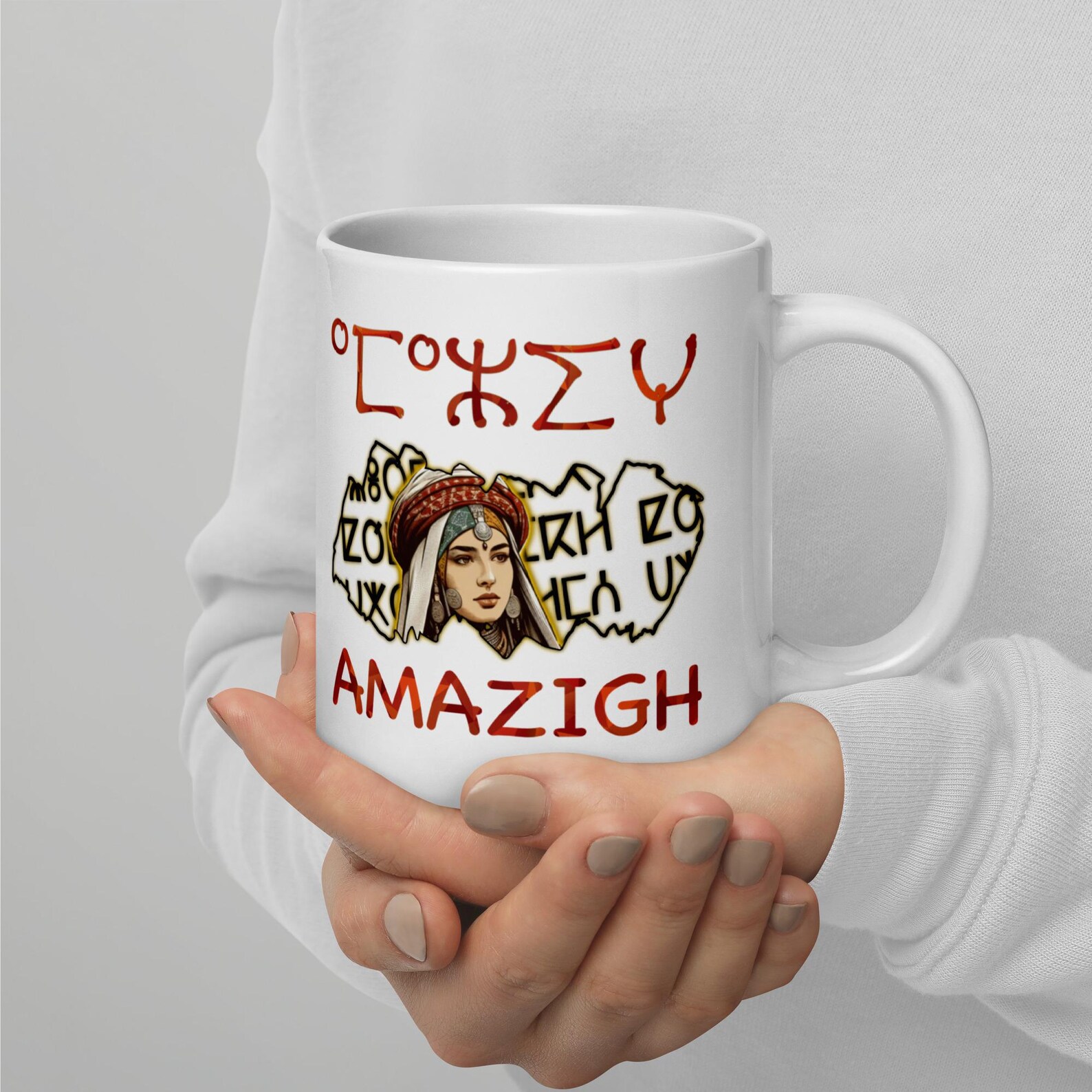 Amazigh Berber Tifinagh Yaz Symbol Glossy Ceramic Mug