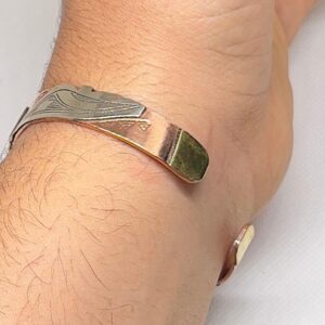Handmade Amazigh Berber Kabyle Enamel Brass Gold Tone Adjustable Bracelet