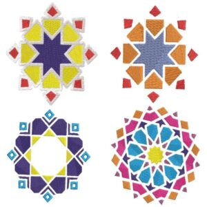 Amazigh broderie géométrique arabe algérienne Zellige Embroidery Digital Download