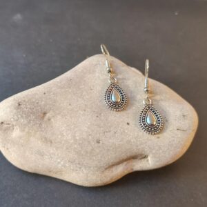Amazigh Berber Inspiration Drop Earrings with Teardrop Form