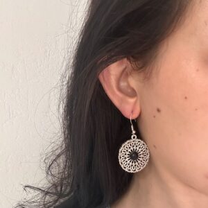 Vintage Berber Amazigh Silver Plated Earrings with Bohemian Design