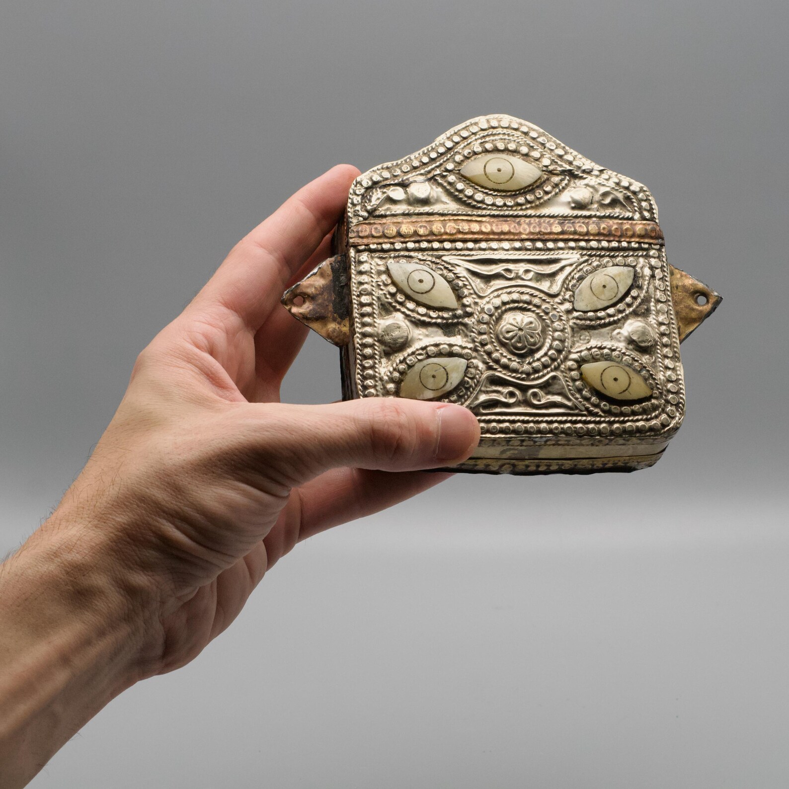 Antique Amazigh Berber Amulet Bag Islamic Magic Metalwork