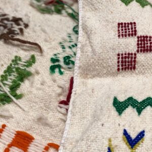 Amazigh Berber Tifinagh Symbols Wool Kilim Runner Rug