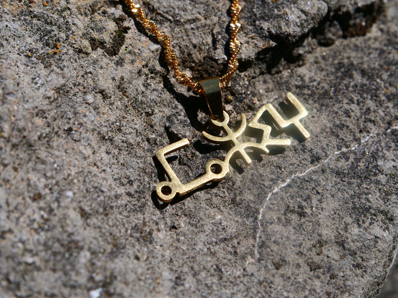 Amazigh Berber Kabyle Tifinagh Symbol Stainless Steel Necklace