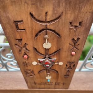 Amazigh Berber Handmade Cedar Wood Panel Wall Art