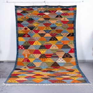 Amazigh Taznakht Colorful Berber Geometric Tribal Area Rug