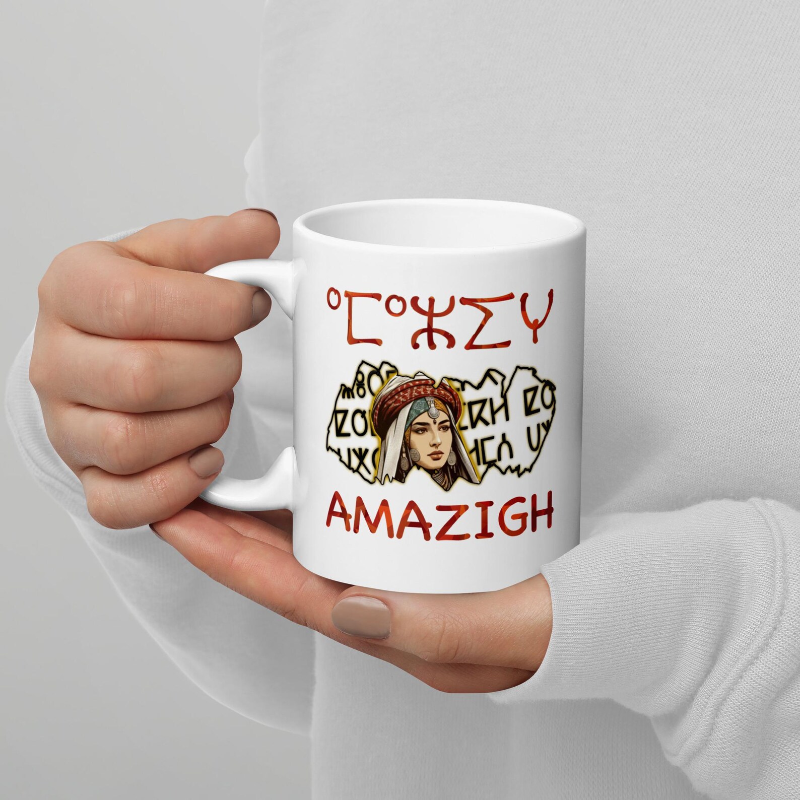 Amazigh Berber Tifinagh Yaz Symbol Glossy Ceramic Mug