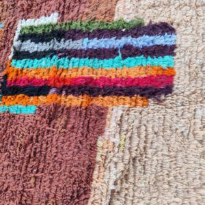 Amazigh Berber Handmade Wool Geometric Rug Colorful Boho Carpet