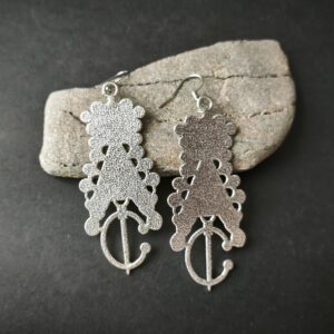 Amazigh Kabyle Fibule Forme Earrings with Berber Motifs