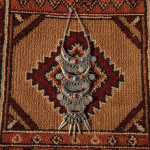 Amazigh Berber Beaded Necklace Red Blue Traditional Wedding Jewelry