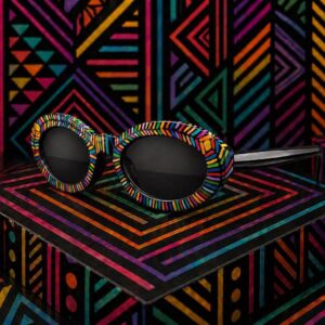 Amazigh Tamazgha Hand Painted Geometric Sunglasses Wall Art