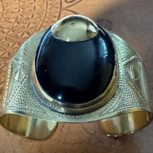Amazigh Tuareg FAIR TRADE Cuff Bracelet with Giant Onyx