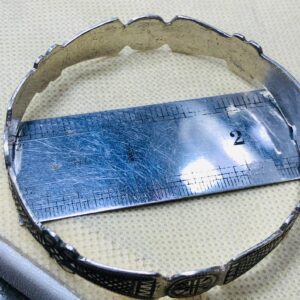 Amazigh Berber Gravé 925 Silver Engraved Cuff Bracelet