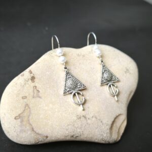 Amazigh Berber Fibule Forme Handmade Artisan Earrings Design