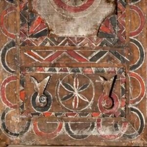 Berber Amazigh Vintage Door Wall Art Hand Carved Wooden Panel