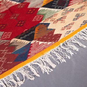 Amazigh Taznakht Handwoven Patchwork Artistic Berber Wool Rug