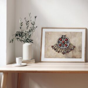 Amazigh Berber Fibula Art Print Heritage Wall Decor