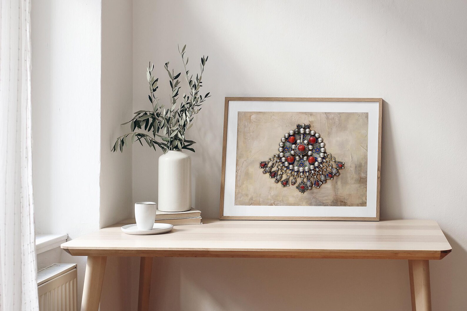 Amazigh Berber Fibula Art Print Heritage Wall Decor
