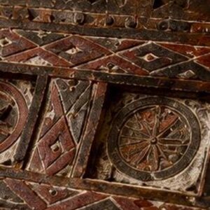 Amazigh Berber Hand Carved Wooden Door Wall Art Panel