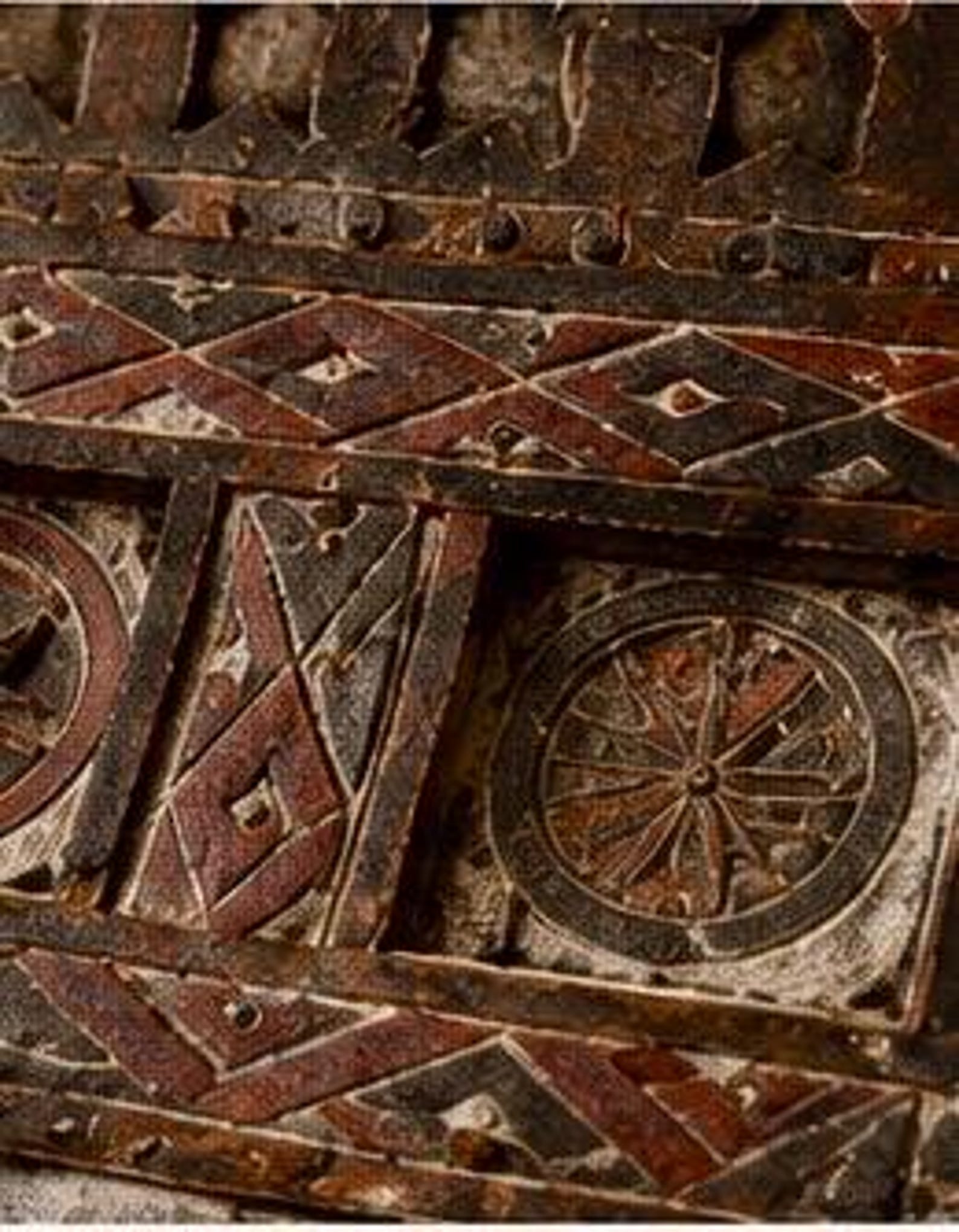 Amazigh Berber Hand Carved Wooden Door Wall Art Panel