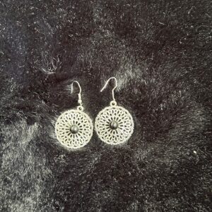 Vintage Berber Amazigh Silver Plated Earrings with Bohemian Design