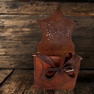 Amazigh Berber Vintage Leather Natural Patina Boho Bag
