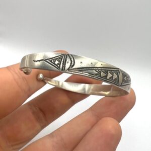 Amazigh Berber Tuareg Sterling Silver Bangle Bracelet African Tribal Jewelry