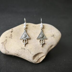 Amazigh Berber Fibule Forme Handmade Artisan Earrings Design