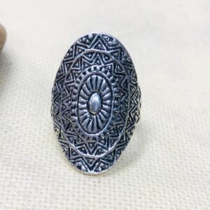 Amazigh Berber Tuareg Sterling Silver Tribal Engraved Ring