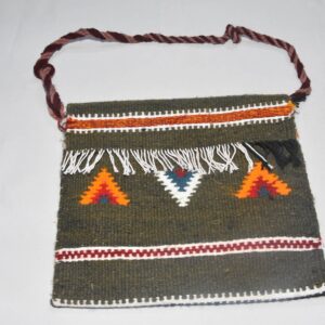 Amazigh Berber Wool Bag with Tribal Kilim Patterns Handmade