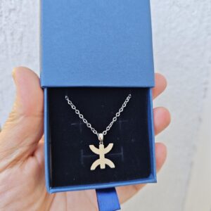 Amazigh Berber Yaz Symbol Stainless Steel Necklace with Pendant