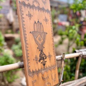 Amazigh Berber Hand of Fatima Wooden Wall Art Decor