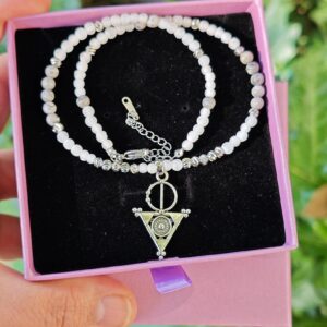 Amazigh Berber Tizerzit Necklace with Natural Stones and Steel