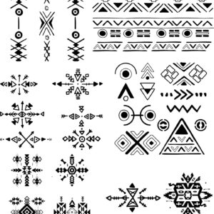 Amazigh Berber Kabyle Tattoo Symbols Digital Download Pattern Collection