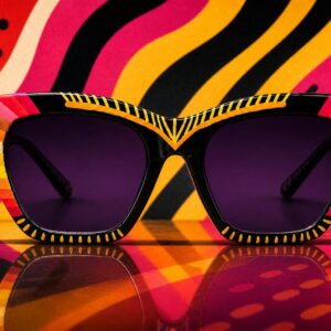 Amazigh TAZWAGT Hand Painted Sunset Sunglasses Recycled Wear