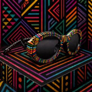 Amazigh Tamazgha Hand Painted Geometric Sunglasses Wall Art