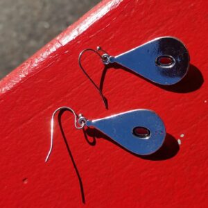 Amazigh Kabyle berbères Motifs Drop Earrings With Coral Accents