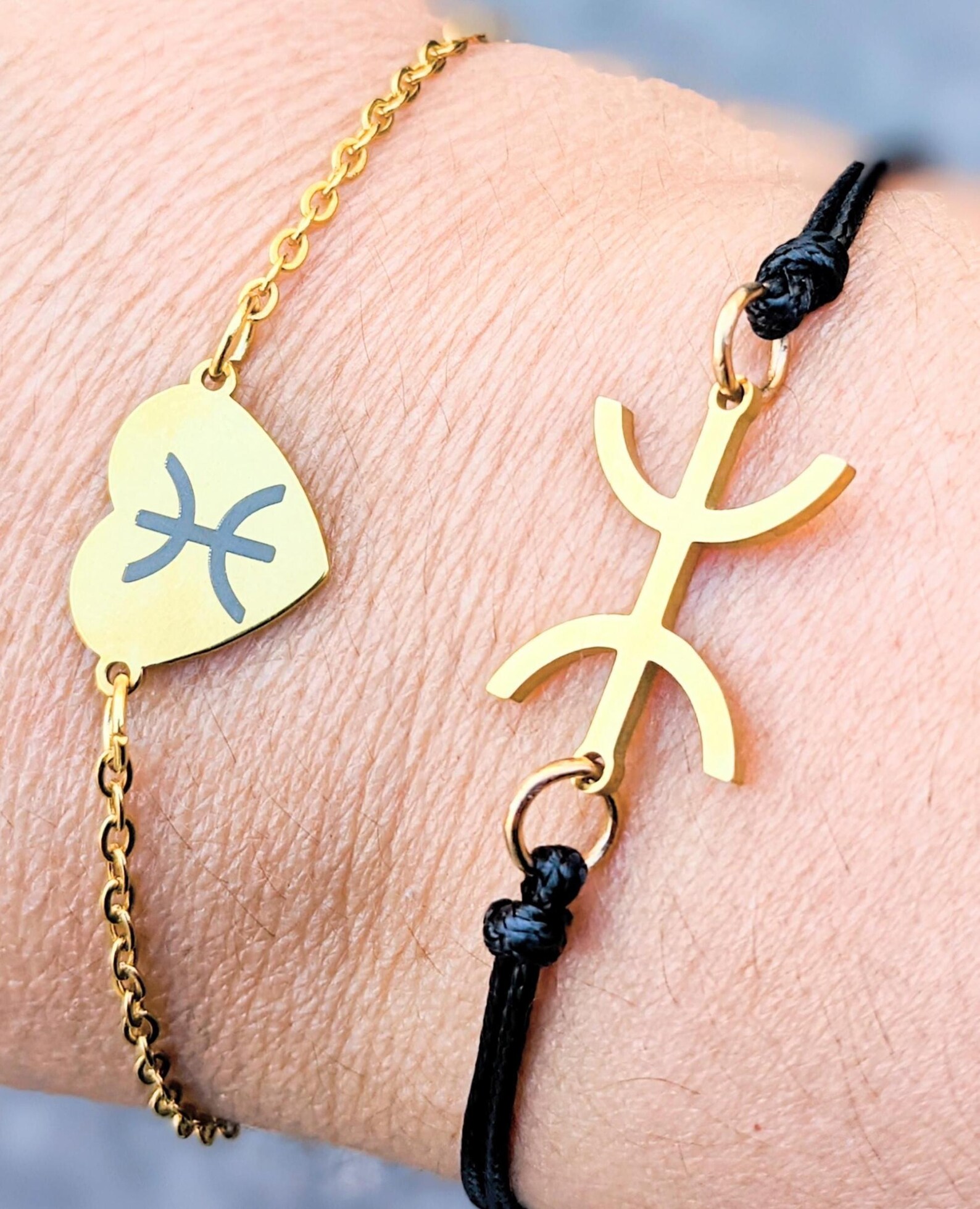 Amazigh Berber Yaz Heart Bracelet Kabyle Stainless Steel Jewelry